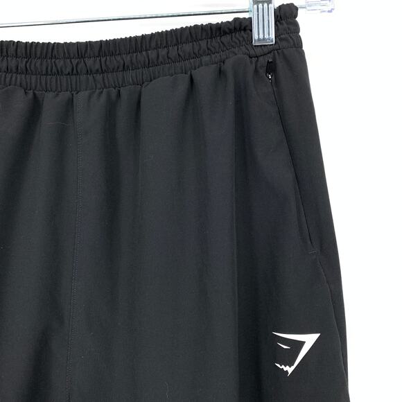 Gymshark Athletic Pants Womens Size S Black Elastic Waist Slim Leg Zip Pockets - Picture 3 of 6